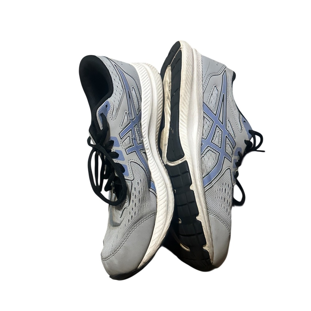 Asics Gel-Contend 8 Mens Running Shoes Grey Blue AmpliFoam Sneakers size 11 - Picture 6 of 9